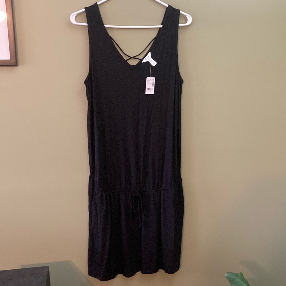 Thyme Maternity Black Sleeveless Scoop Neck Sundress